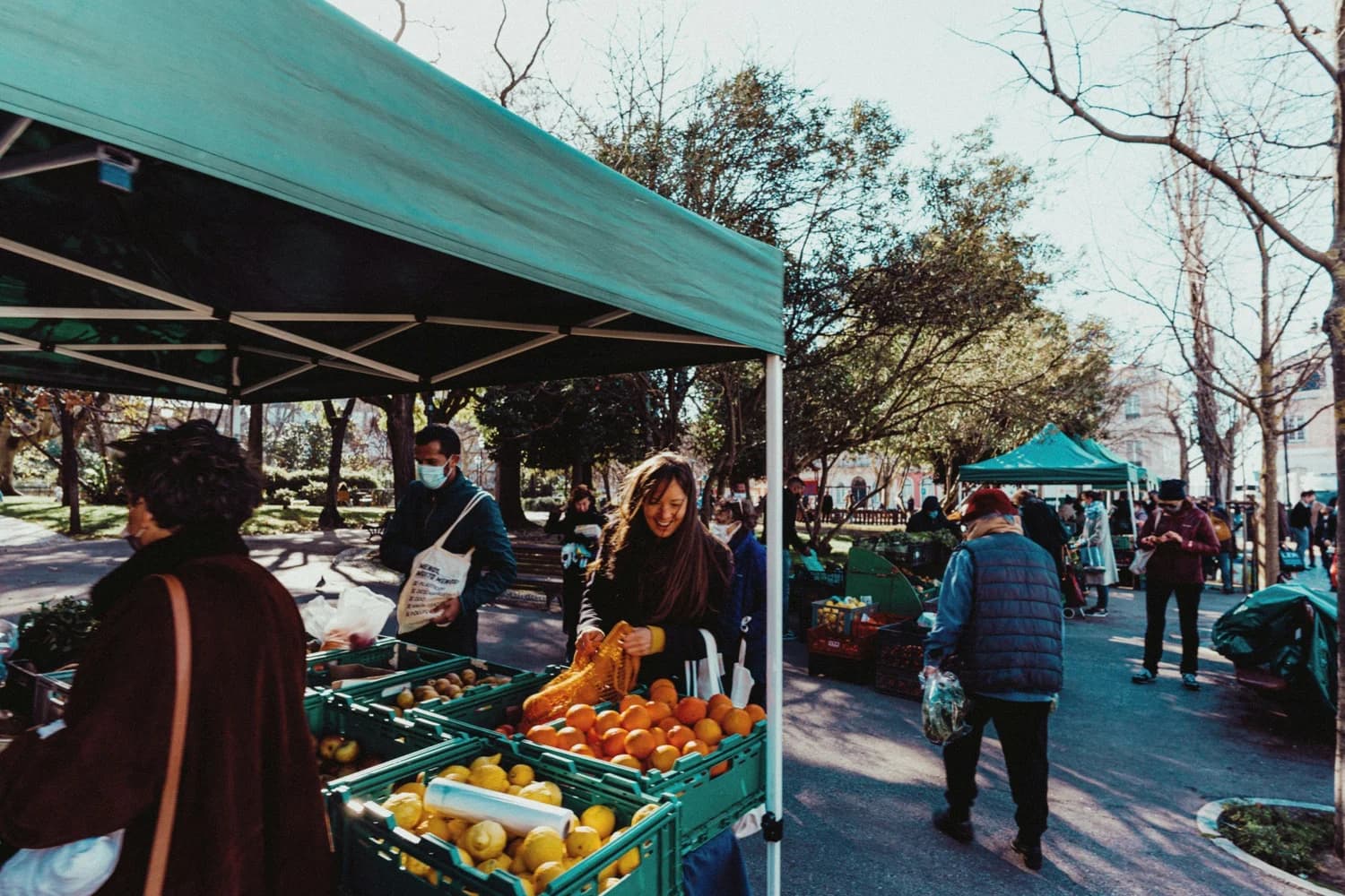 Irvington Farmers’ Market booth